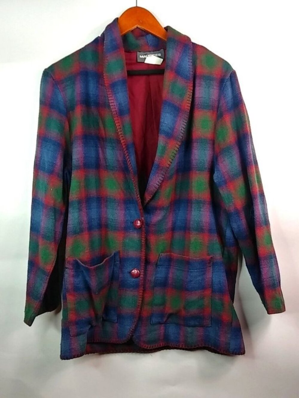 Maurices M Plaid Flannel Blazer in Blue Green Red Blazer Jacket